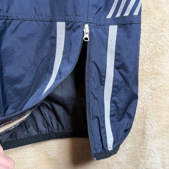 Starter Mens Navy Blue Athletic Track Pants Zipper Ankle Reflective Size Medium - Picture 9 of 12